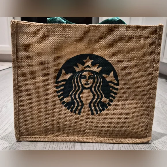 Starbucks Tan and Green Tote Bag - Picture 1 of 6